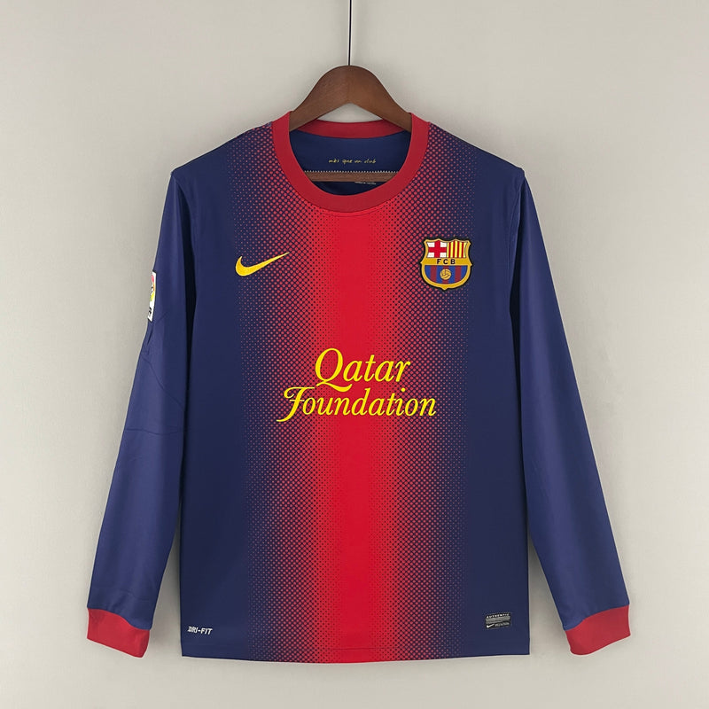 Barcelona Home Jersey 12/13 Retro Long Sleeve