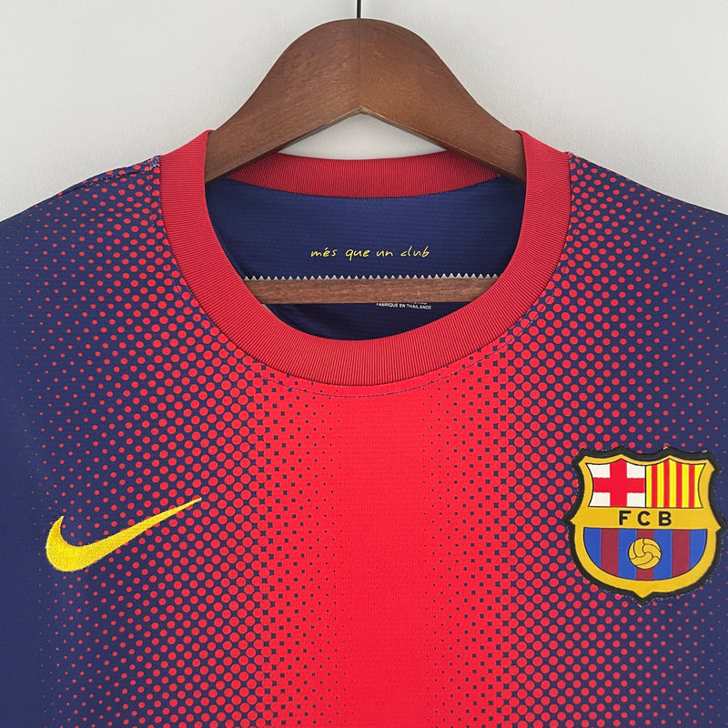 Barcelona Home Jersey 12/13 Retro Long Sleeve