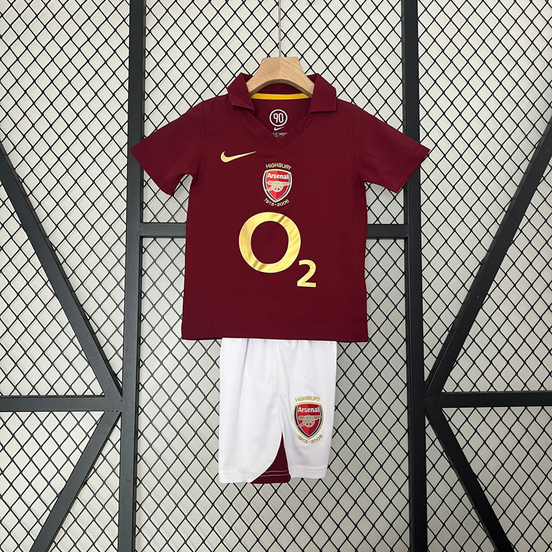 Arsenal Home 05/06 Kit Kids Retro