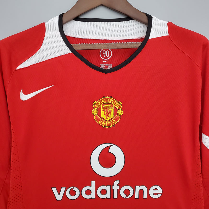 Manchester United Home Jersey 04/05 Retro Long Sleeve