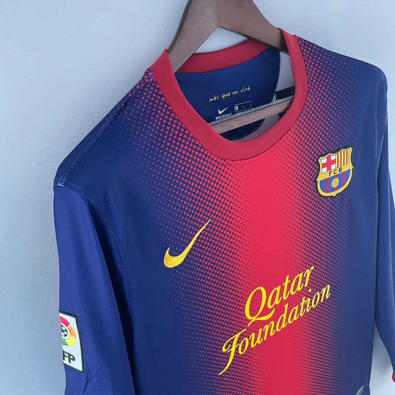 Barcelona Home Jersey 12/13 Retro Long Sleeve