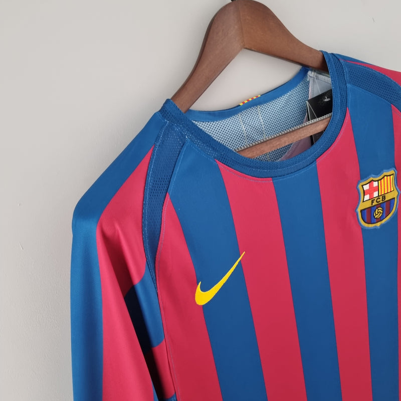 Barcelona Home Jersey 05/06 Retro Long Sleeve