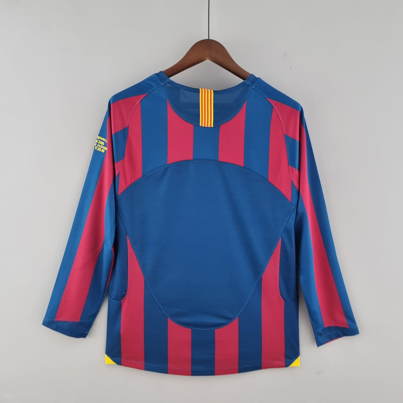 Barcelona Home Jersey 05/06 Retro Long Sleeve