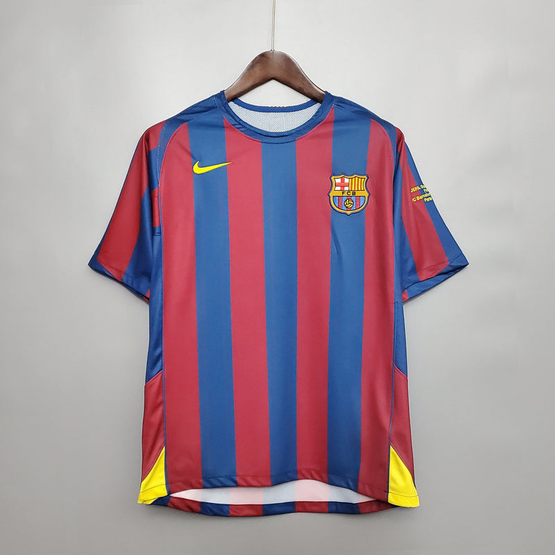 Barcelona Home Jersey 2006 Uefa Retro