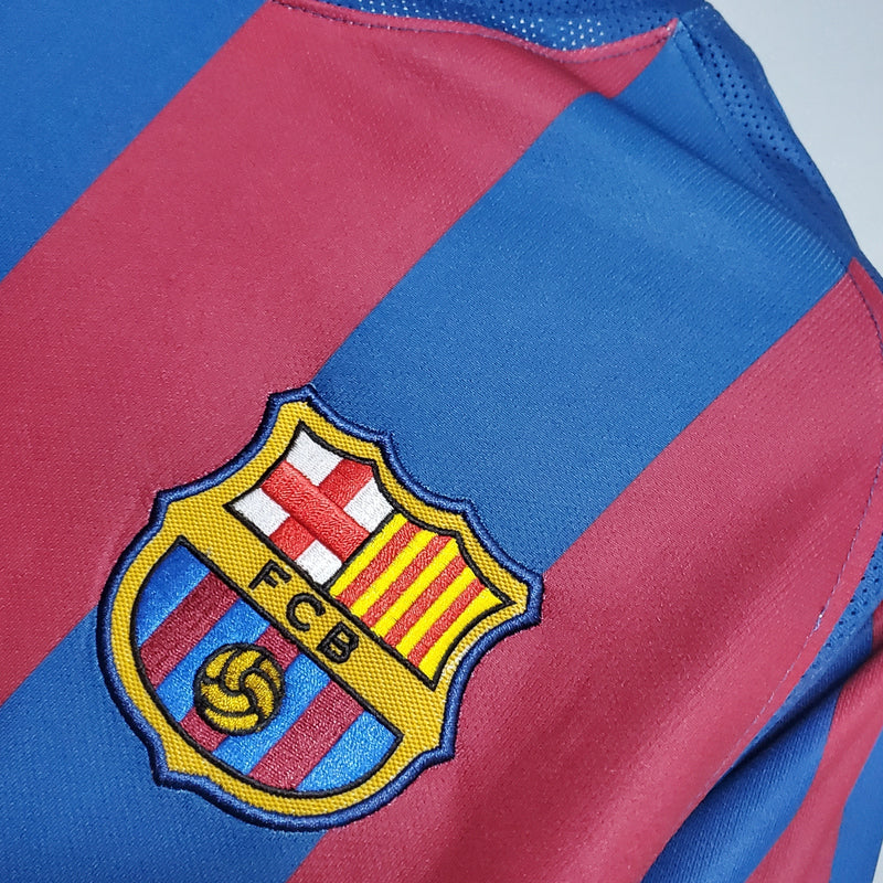 Barcelona Home Jersey 2006 Uefa Retro