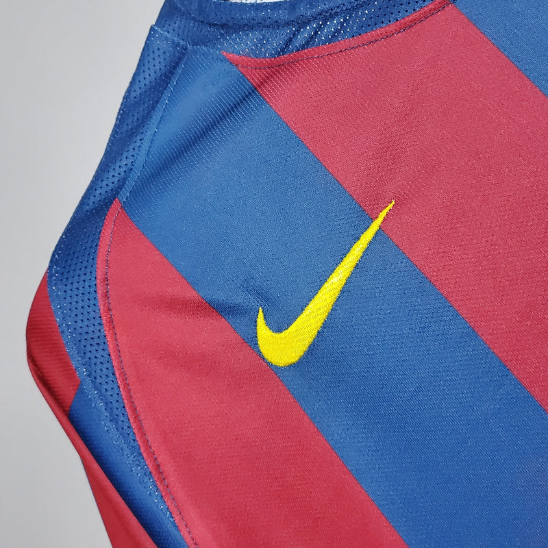 Barcelona Home Jersey 2006 Uefa Retro