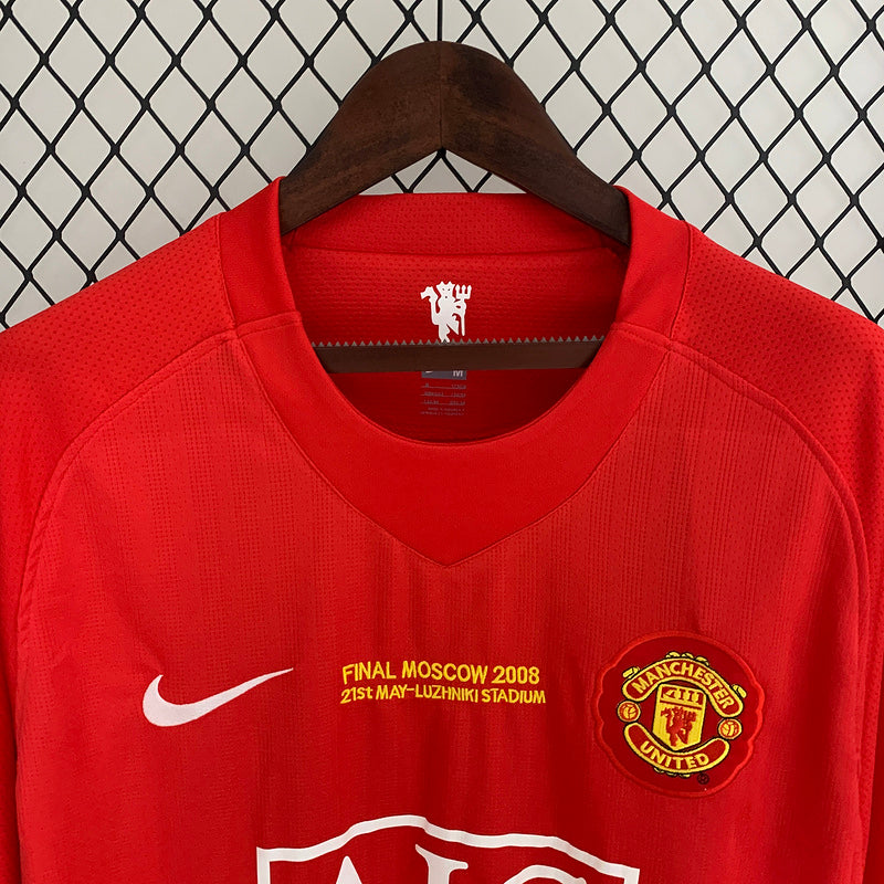 Manchester United Home Jersey 07/08 Retro Long Sleeve