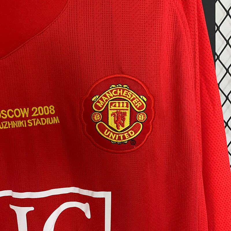 Manchester United Home Jersey 07/08 Retro Long Sleeve